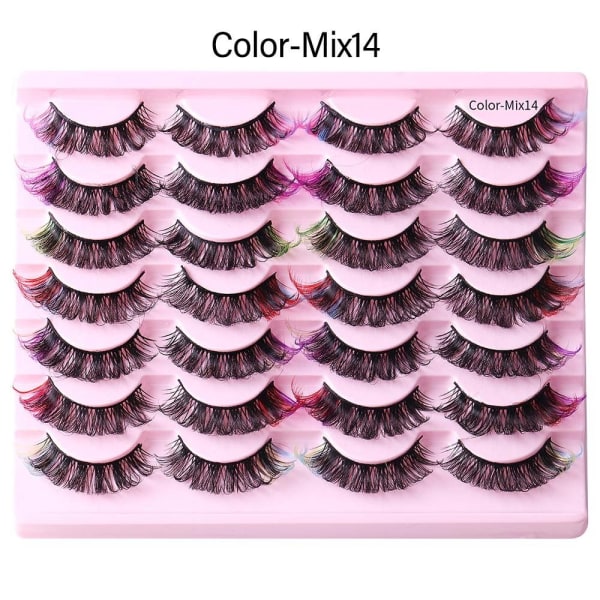 Colored Lashes Mink Lashes Luonnolliset tekoripset - spot-ale Color-Mix14