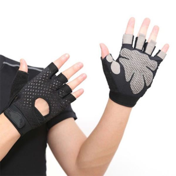 Träningshandskar Tyngdlyftande gymhandskar, svart, - high quality Black L