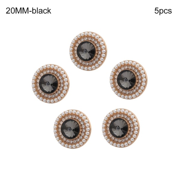 5st Pearl Clothing Knappar Skjorta Knappar SVART 20MM5ST 5ST - spot försäljning black 20MM5pcs-5pcs