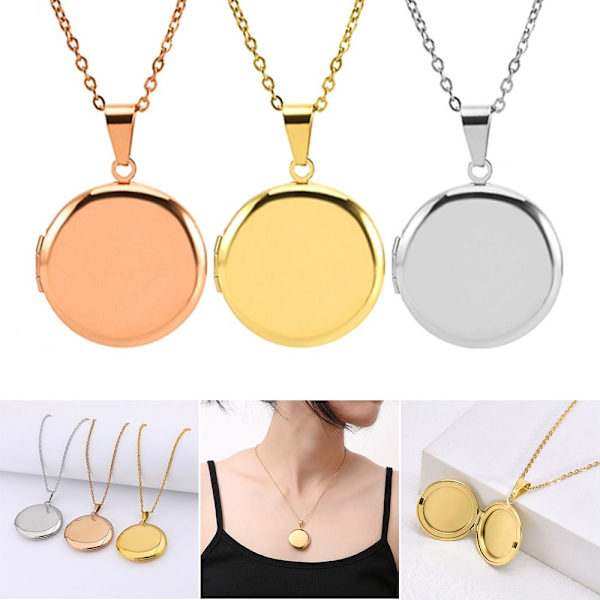 2 kpl Kaulakoru Photo Locket GOLD - spot ale Gold