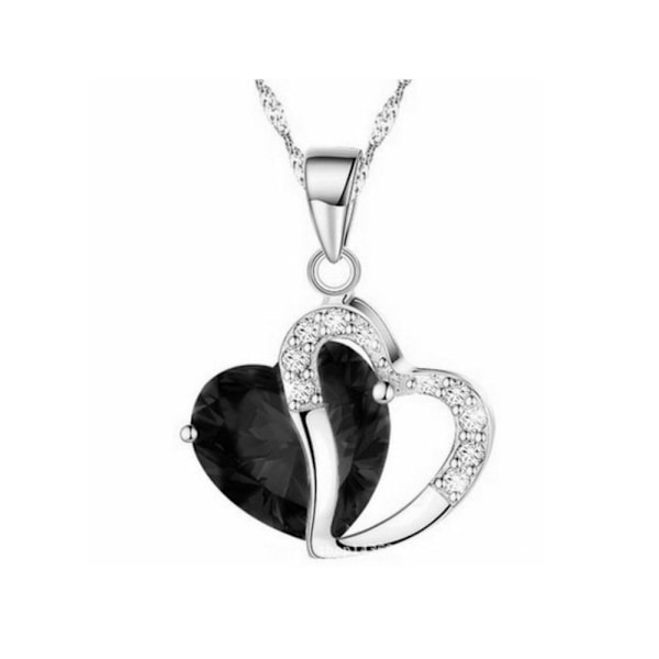 Kaulakoru Heart Birthstone BLACK - korkea laatu black