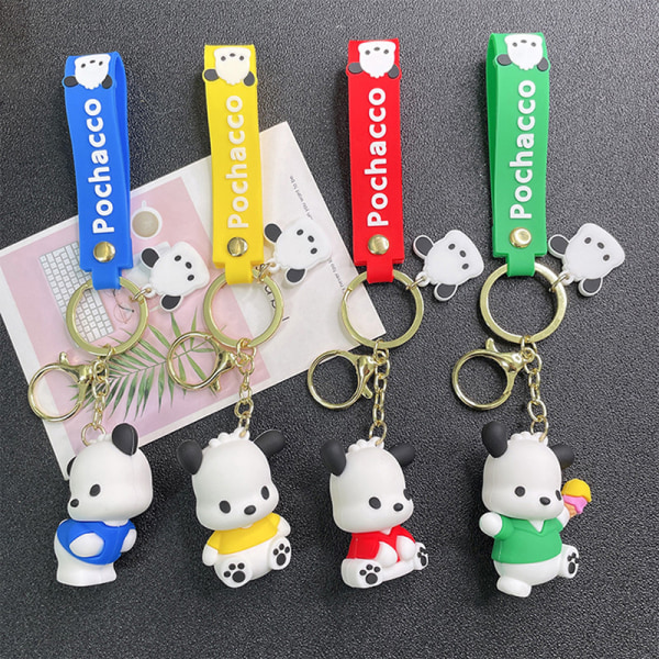 Kawaii Sanrio Nyckelring e Cartoon Pochacco Doll Pendant Bilnyckel - on stock Red