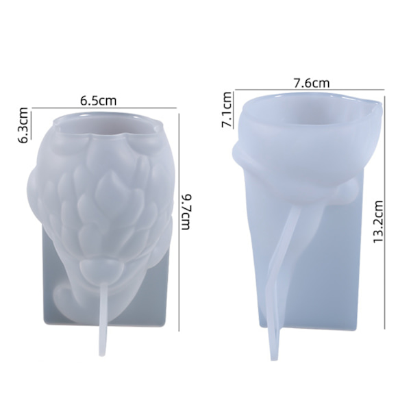 2ST Santa Claus Doftljus Silikonform Gipsform - on stock