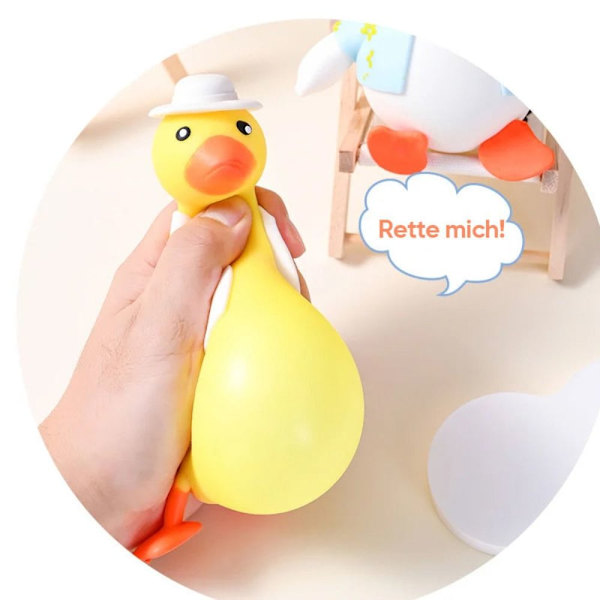 Decompress Dress Up Duck Squeezing Toy KELTAINEN - varastossa yellow M