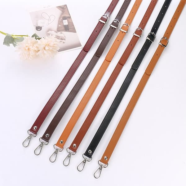 120cm Läderrem Handväska Bälten BRUNT&SILVER - high quality brown&silver