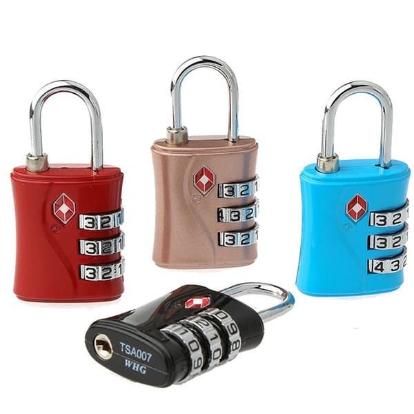 TSA Customs Code Lock Bagage Lösenordslås BLÅT - stock Blue