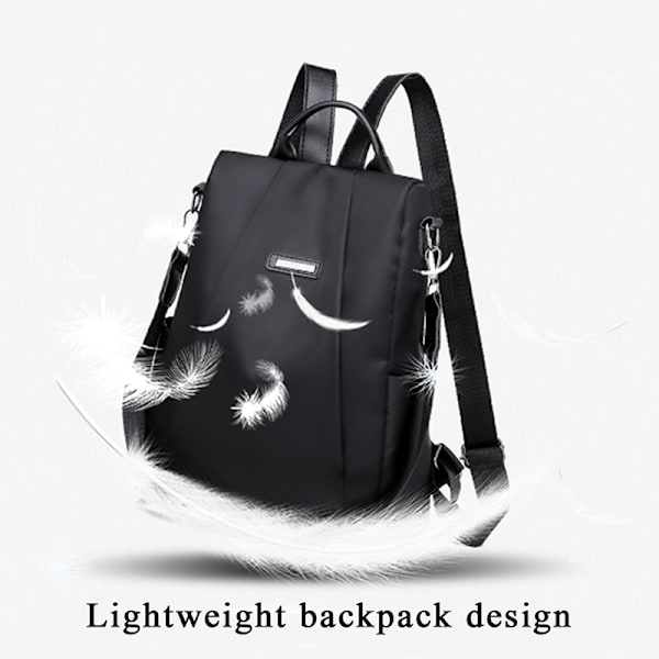 Mode bärbar ryggsäck Superlätt vattentät reseryggsäck - on stock black