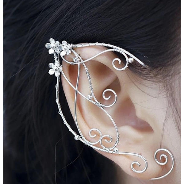 1 par Filigran Fairy Wrap Örhänge Elf Ear Cuffs HÖGER - spot försäljning