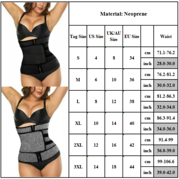 Waist Cinchers Trainer Trimmer Sweat Belt Shapewear Body Shaper - varastossa Pink L