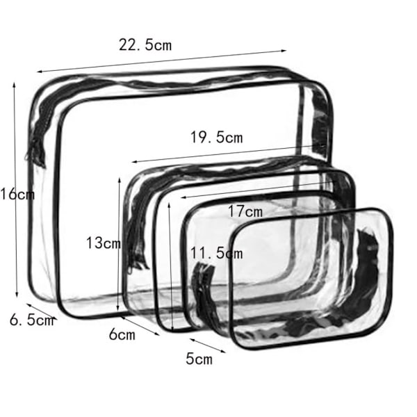 Clear Travel Toalettpåse Clear Wash Pouch 3 - high quality 3