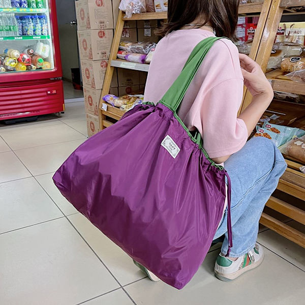 Matväska Hopfällbar Shoppingväska SVART - on stock