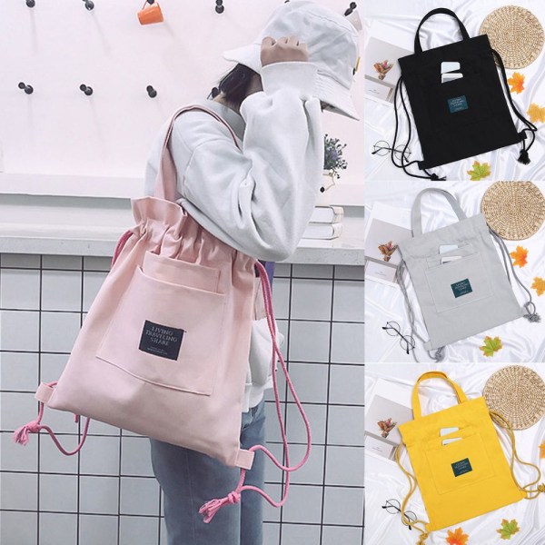 Kiristysnyörireppu Kiristysnyörilaukku VALKOINEN - on stock white