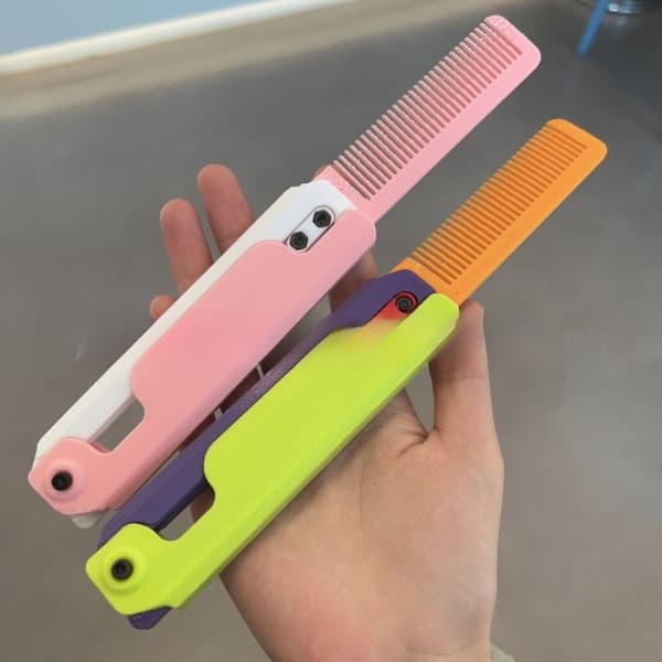 3D Gravity Comb Dekompression Push Card Toy ROSA - i lager Pink