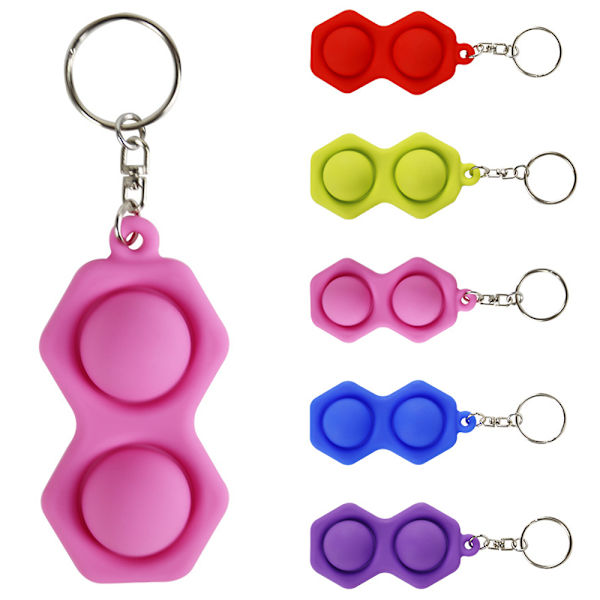 Barn Vuxen Enkel Dimple Sensorisk Fidget Toy Silikon - high quality Red