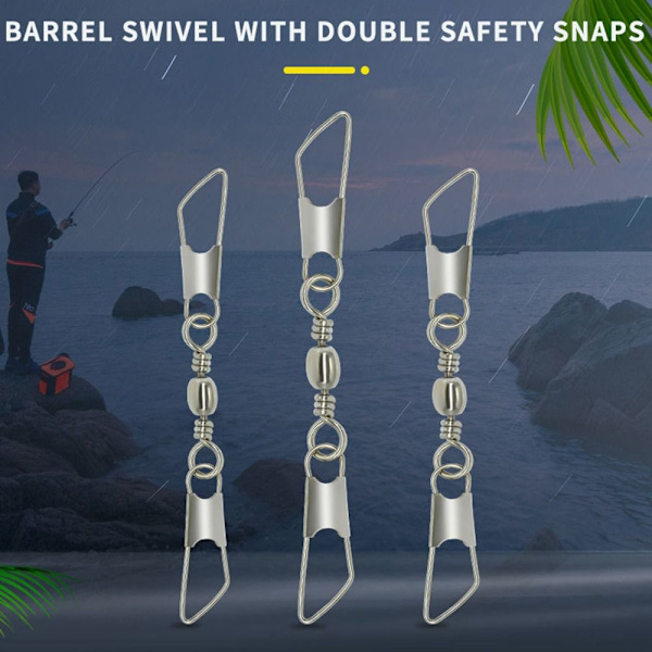 50 kpl Fishing Snap Connector Pin Rolling Swivel 2 - laadukas