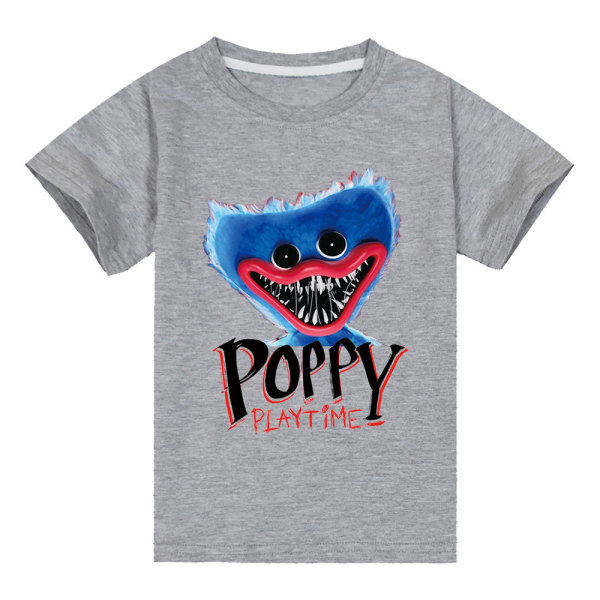 Poppy Playtime Huggy Wuggy Print Sommar T-shirt Barn Pojkar Flickor - stock grey 9-10 Years = EU 134-140