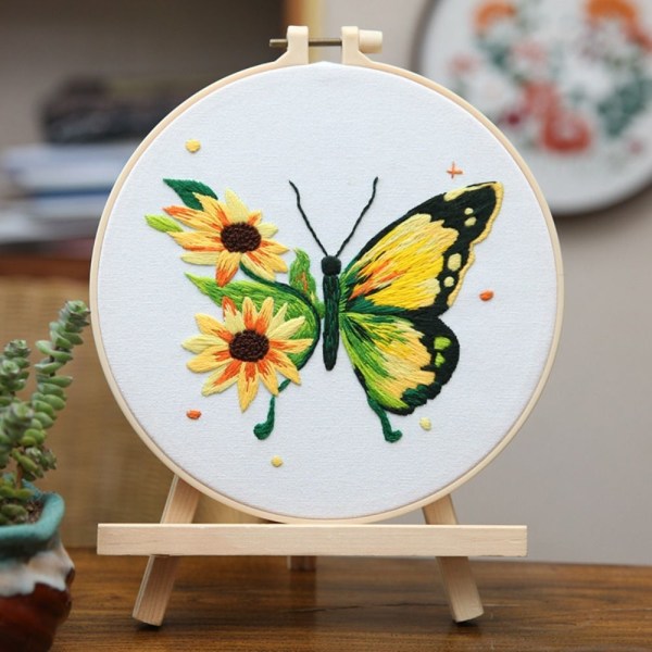 DIY Utterfly Patterns Hand Embroidery - varastossa B