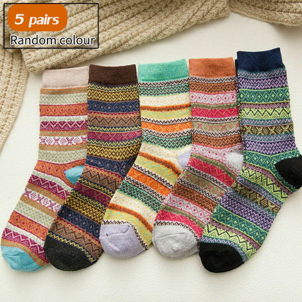 5 Prairs Wool Socks Thick Rich Hike Chunky Sock - spot ale