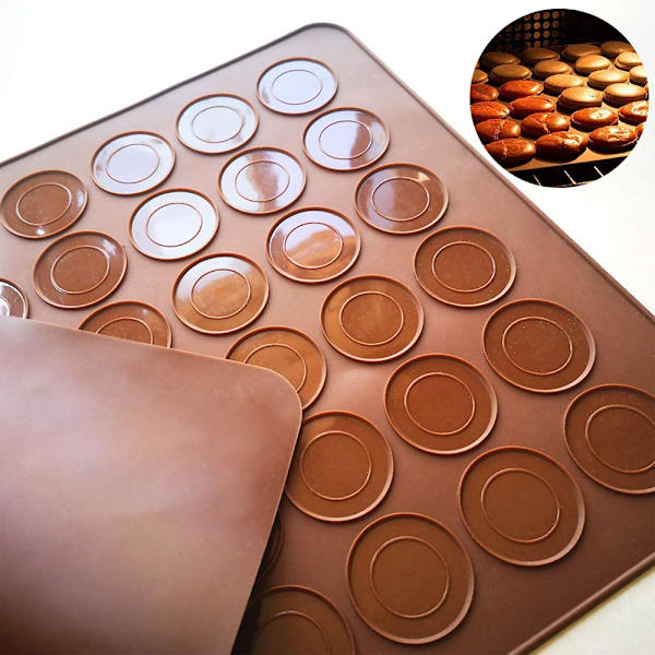 2kpl Silikoniselkämatto 48 reikää Macarons Silicone Mat - varastossa