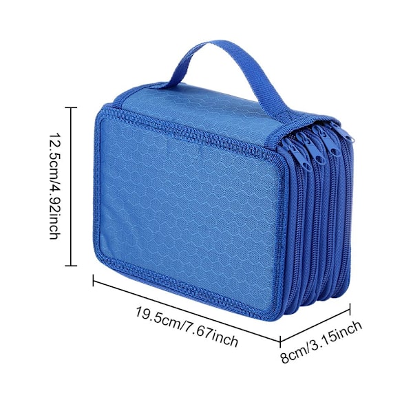 72 Fack Nylon Pennfodral Case BLÅ - high quality blue