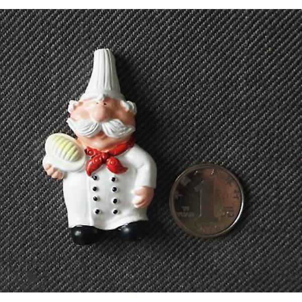 6 kpl ylisuuria söpöjä 3D Fat Chef -jääkaappimagneetteja - spot-myynti
