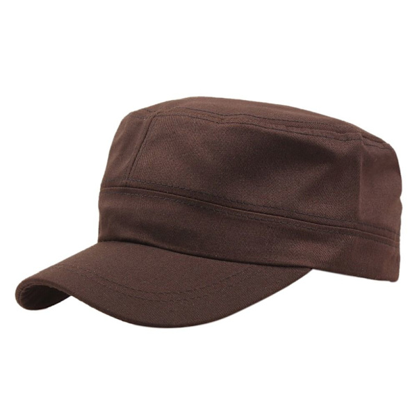 Män Militär Cap Flat Top Kepsar COFFEE1 - stock coffee1