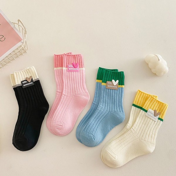 4 par bomullsstrumpor Love Heart Sock - high quality M