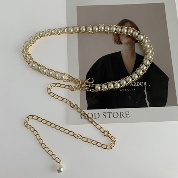 Elegant pärlbälte tunn kedja Midjeband - on stock