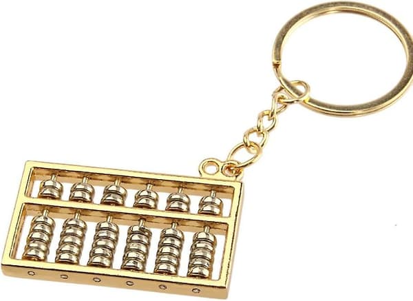 2kpl Alloy Mini Abacus Pendant Ornament Key Ring Abacus Ornament Key Ring (d-4) - varastossa