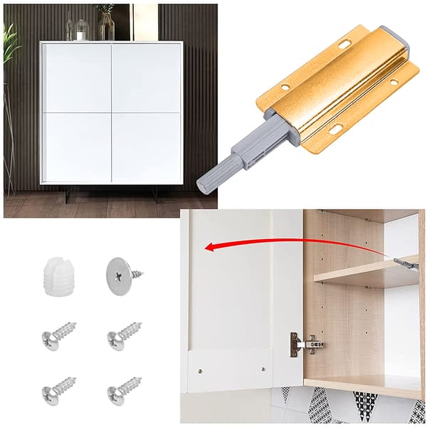 4-pack magnetiska tryckspärrar Heavy Duty, Guld - high quality