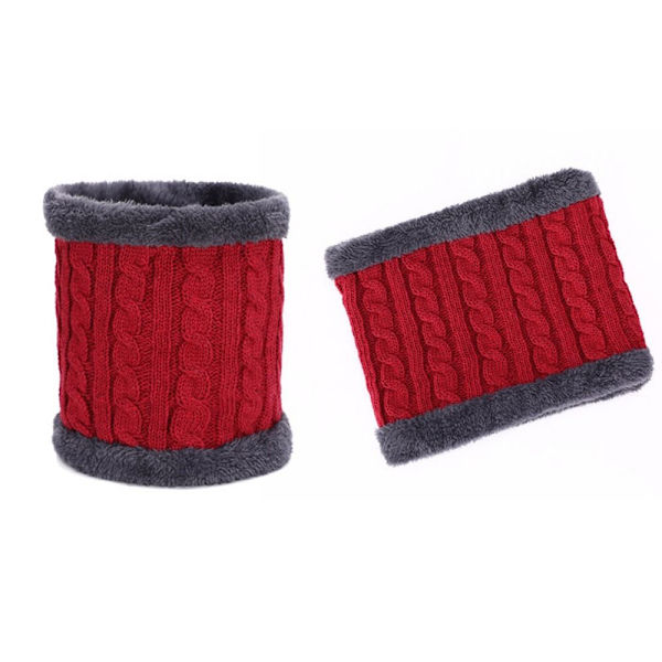 Stickad halsduk Ring RÖD - spot sales red
