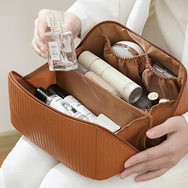 Sminkväska BRUNN - stock Brown