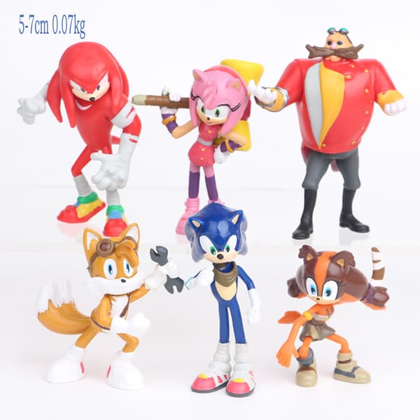 Flygande Mus Sonic Super Sonic Spel Docka Handhållen Modell-6st andra generationens Sonic