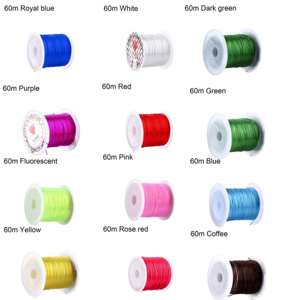 Vahva Joustava String Rannekoru Helminauha Crystal Thread 10M - varastossa