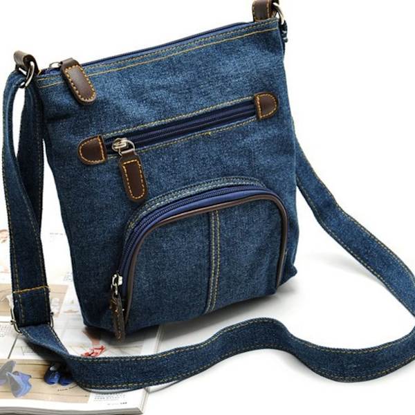 Denim Axelväska Casual Bag Dam Handväska - high quality
