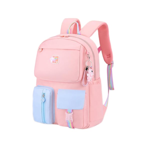 Regnbåge skolväska, flicka tecknad skolväska resväska - stock pink M