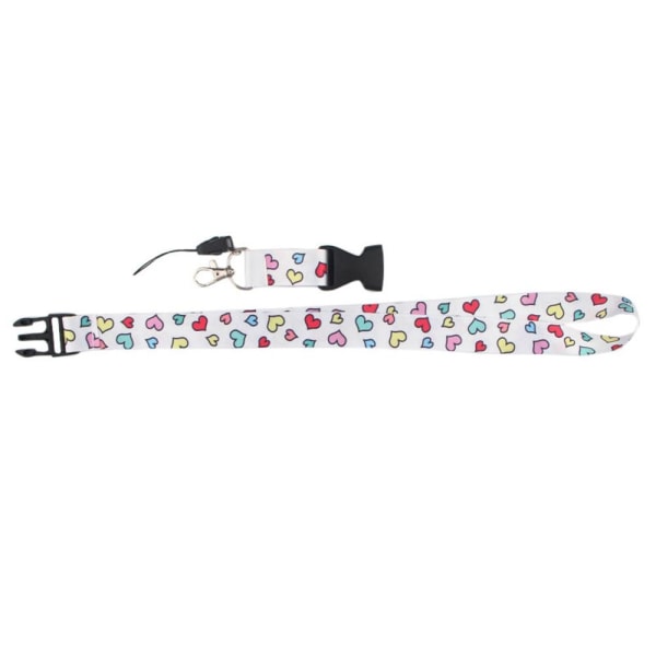 Elegant Hjärtan Nyckelband - on stock Vit