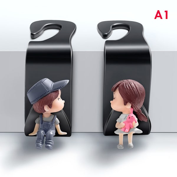 2kpl Creative Car Hook Cartoon e Back Seat Back Hanging Hook Au - varastossa A1