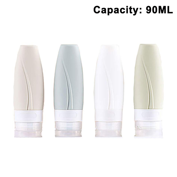 4-pack bärbara reseflaskor set, läcksäker klämbar - on stock