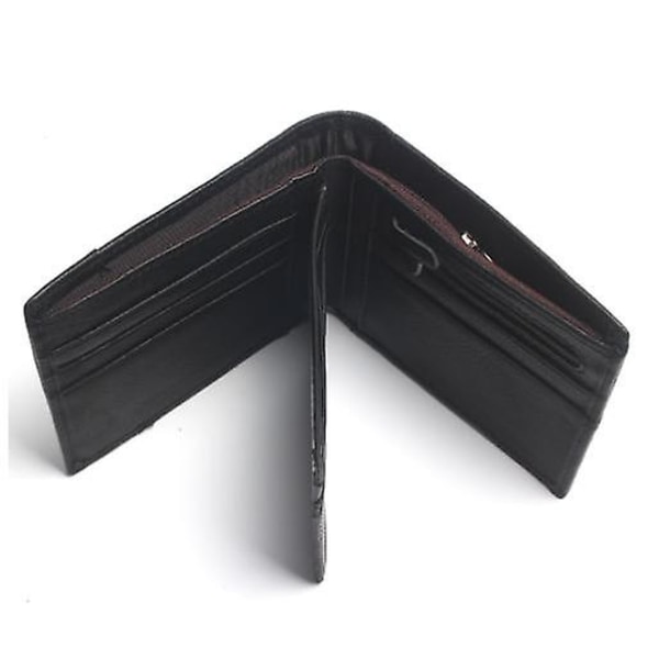 Smal Herrplånbok Äkta Läder Tunna Bifold Plånböcker För Herr Min - high quality