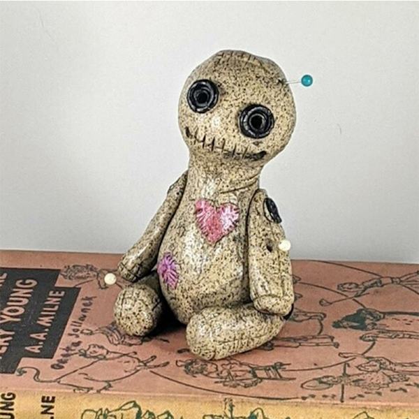 Voodoo Doll Cone Incense Burner Desktop Harts Ornament Doll - high quality 1 set(head left&right)