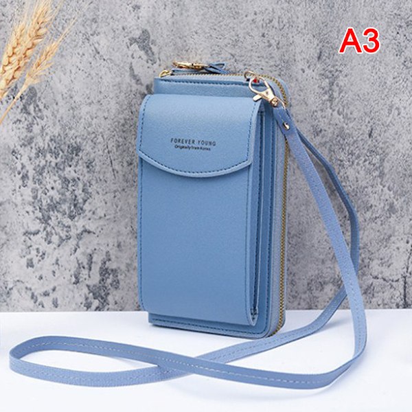 Läder Damväska Plånböcker Touch Mobilväska Väskor - on stock Dark blue