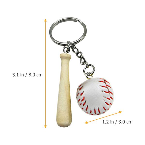 16 kpl Baseball Avaimenperät Laukku Avaimenperät Käsilaukku Koriste Reppu Avaimenperät - spot ale White 8x3cm