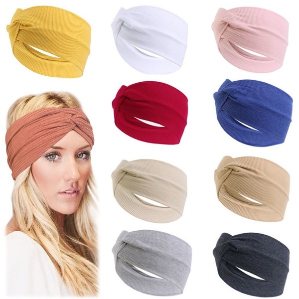 Bred Sport Pannband Vik Yoga Hårband VINRÖTT - spot sales Wine Red