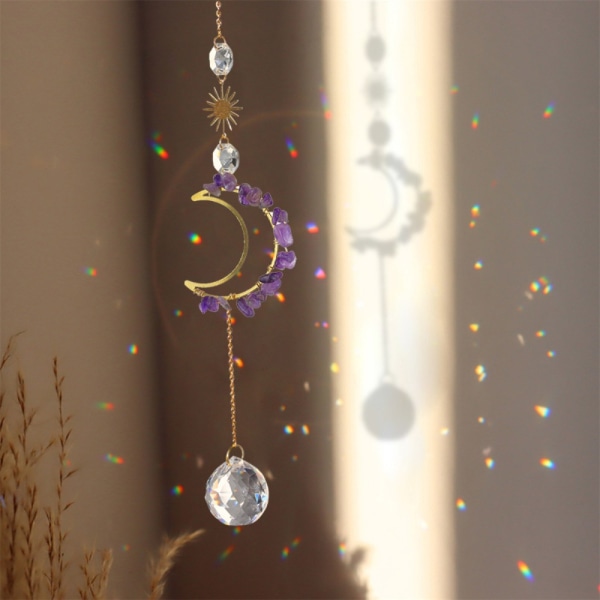 Crystal Sun Catcher Riippuva valosieppari RED - spot-ale red