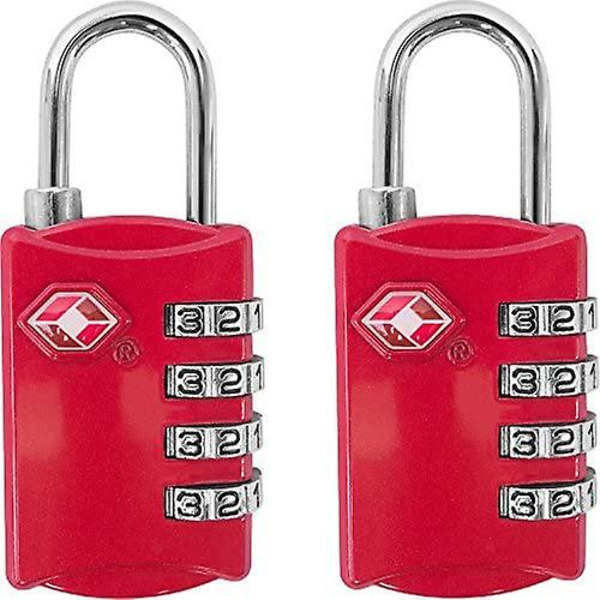 Tsa Luggage Lock (2 kpl) - 4-numeroinen yhdistelmäteräsriippulukko - spot-myynti