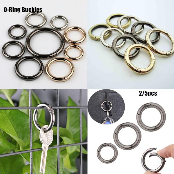 10st Spring O-Ring Spännen Karbinhake Handväskor SILVER - stock