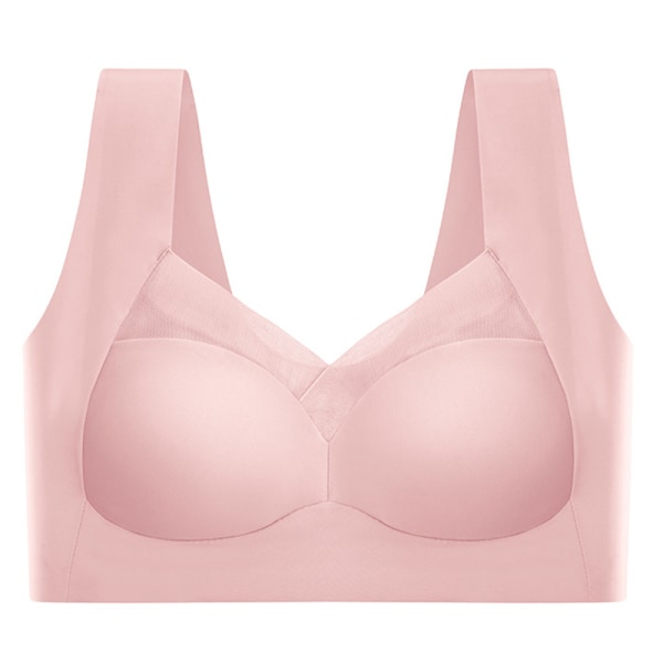 Damkomfort Mjuk Seamless Push Up BH Shapewear Underkläder Topp - high quality pink L