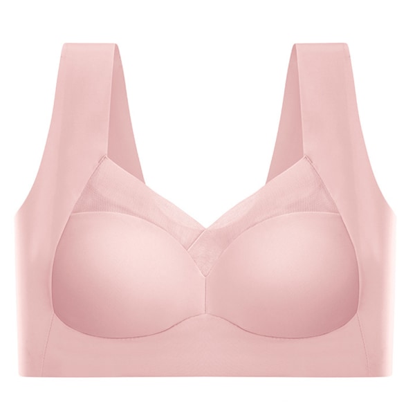 Damkomfort Mjuk Seamless Push Up BH Shapewear Underkläder Topp - spot sales pink 3XL