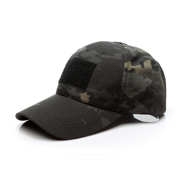 Män Camo Tactical Operator Baseball Hat Outdoor Peaked Cap - spot försäljning Navy Blue - Camo